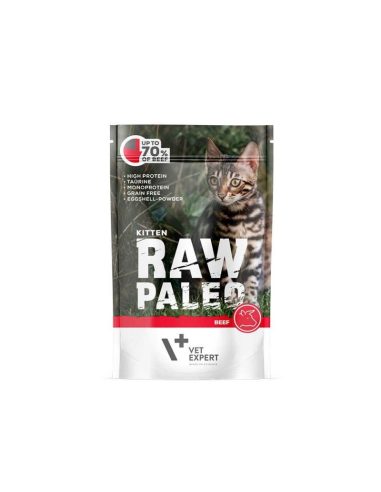 Raw Paleo Kitten wet food for cats, Beef 100 g