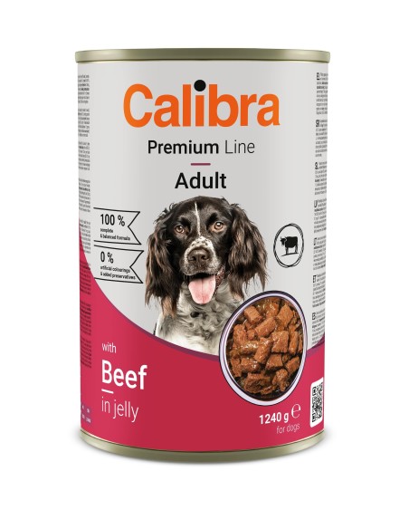 Calibra Dog Premium Mono Beef in Jelly 1240g