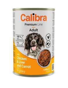 Calibra Premium Piščanec & Jetra in Korenje v omaki 1240 g