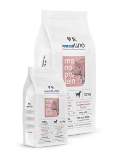 Vincent Uno Dog Adult, Pork, 2,5 kg