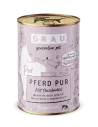 Grau Generation Pet dog can, Pur Horse 400g