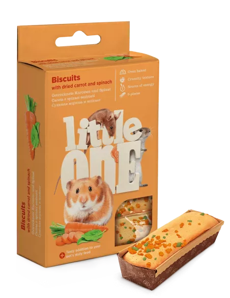 Little One biskvit korenje & špinača 35 g