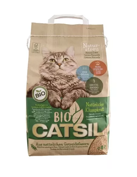 Catsil BIO natural clumping cat litter 8L