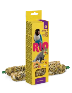 Rio palčka za srednje papige z medom in oreščki 2x75g