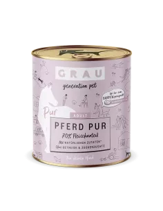 Grau Generation Pet dog can, Pur Horse 800g