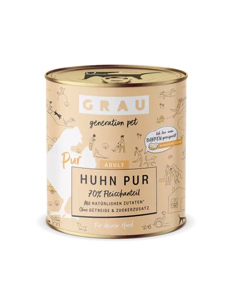 Grau Generation Pet dog can, Pur Chicken 800g