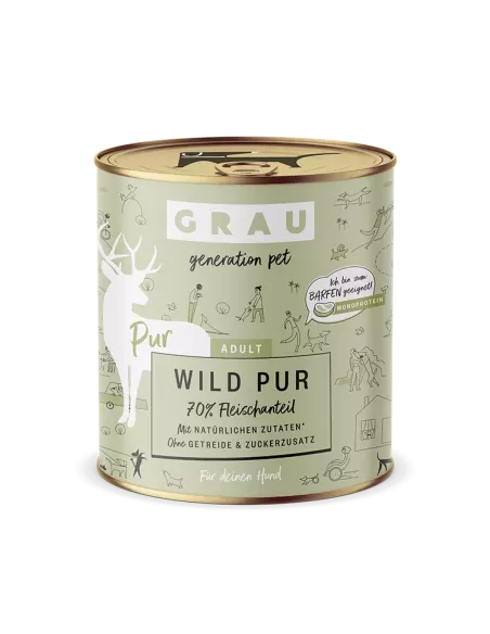 Grau Generation Pet dog can, Wild Pur 800g