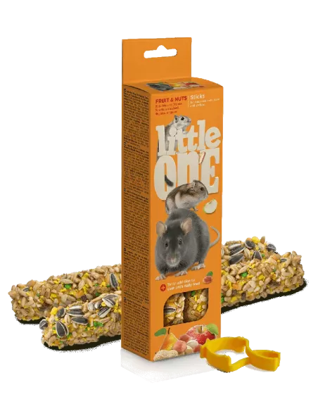 Little One palčka za glodavce s sadjem in oreščki 2x55g