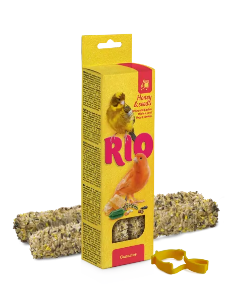 Rio palčka za kanarčke z medom & zdravimi semeni 2x40g