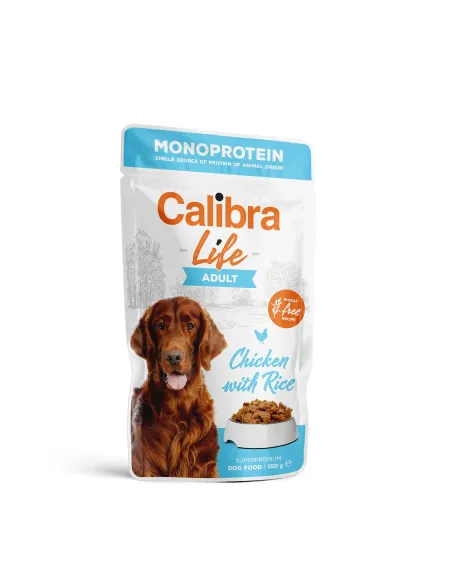 Calibra Life Mono vrečka za pse, piščanec 150 g